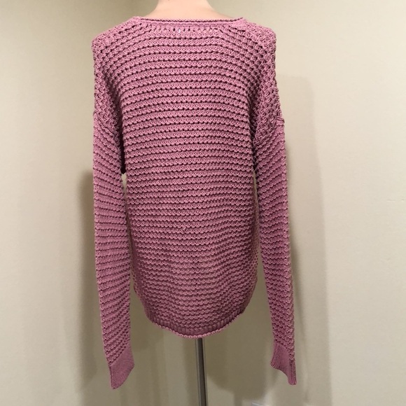 Madewell Open Stitch Austen Sweater Size Large Mauve Pink - Picture 5 of 10